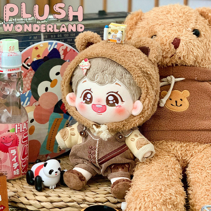 【IN STOCK】PLUSH WONDERLAND Bear Cookies 20CM Cotton Doll Brown Fluffy Clothes
