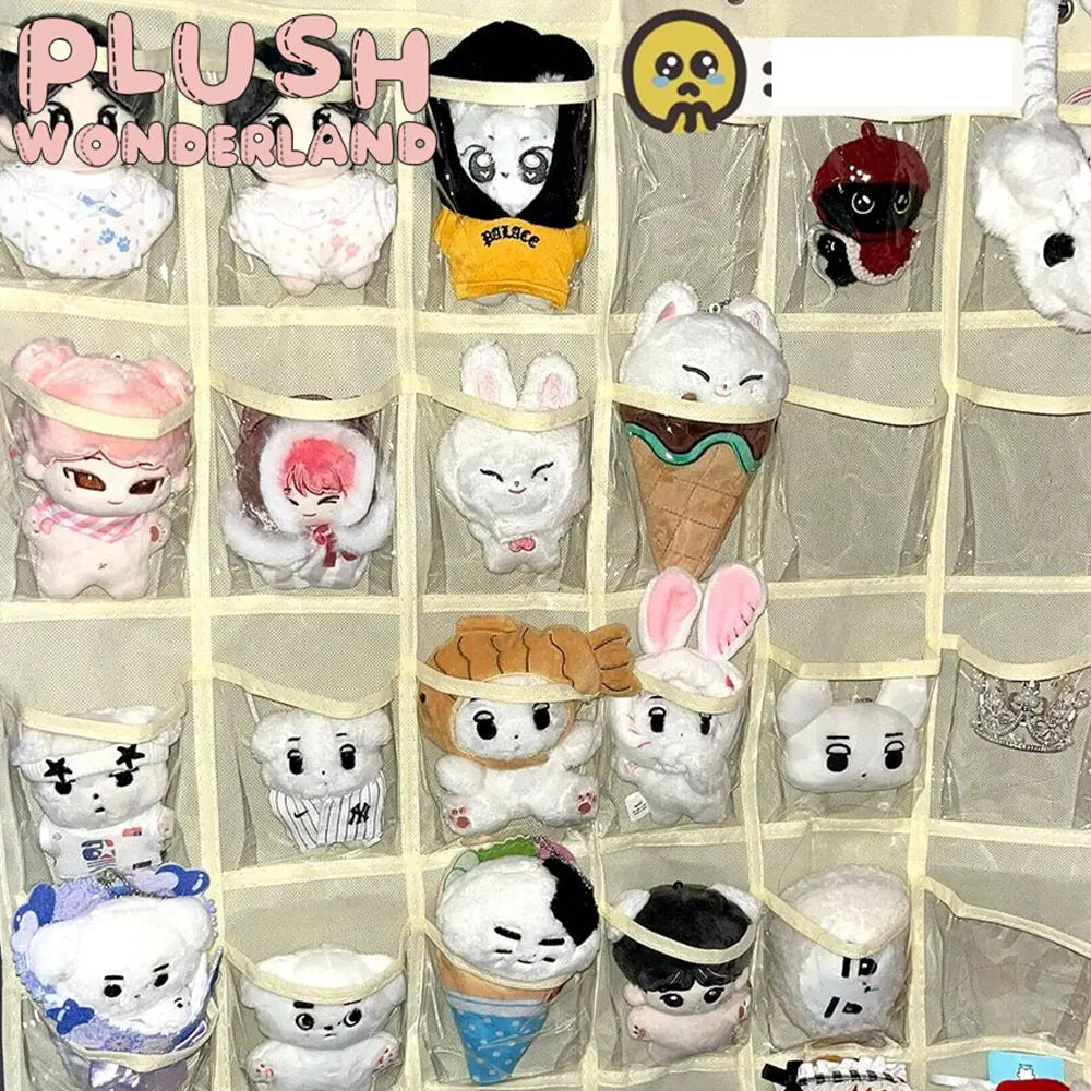 [10CM Doll Hanging Organizer]Beige with multiple compartments Doll Display