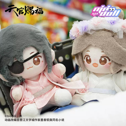 【PRESALE】PLUSH WONDERLAND Heaven Official's's Blessing Hua Cheng/Xie Lian Plush Cotton 15CM Sitting Posable Doll Qbaby Splendid Flower Series