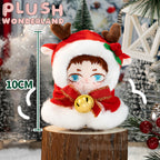 【Auf Lager】Plüsch-Weihnachtsumhang aus dem Wunderland / Elch / Schneemann, Puppenkleidung aus Baumwolle, 10 cm Schlüsselanhänger