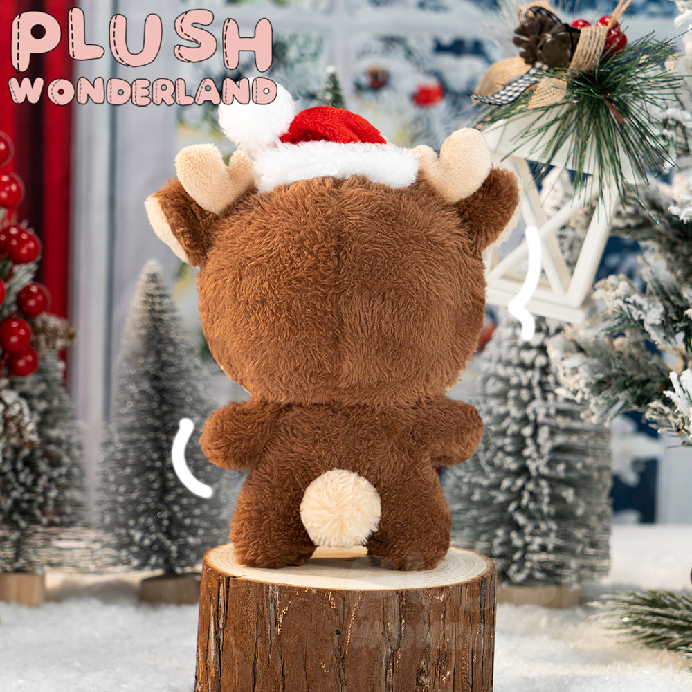 【Auf Lager】Plüsch-Weihnachtsumhang aus dem Wunderland / Elch / Schneemann, Puppenkleidung aus Baumwolle, 10 cm Schlüsselanhänger