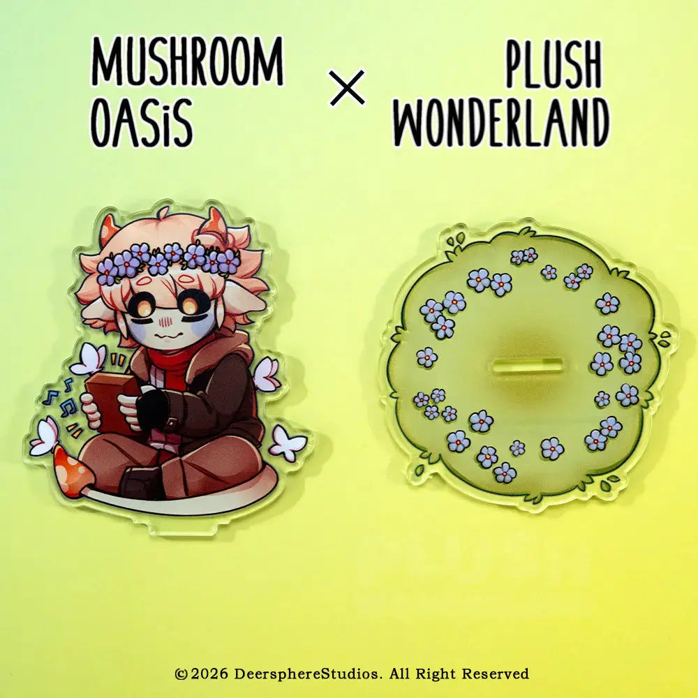 【In Stock】【Authorized】PLUSH WONDERLAND Mushroom Oasis Mychael 8CM Picnic and Flower Acrylic Standees   【In Stock】【Authorized】PLUSH WONDERLAND Mushroom Oasis Mychael 8CM Picnic and Flower Acrylic Standees