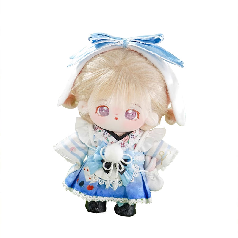 【EN STOCK】PELUCHES WONDERLAND Aventuras de Alicia Muñeca de peluche de 15CM/20CM Ropa estilo Sueño Azul HECHO POR FANS