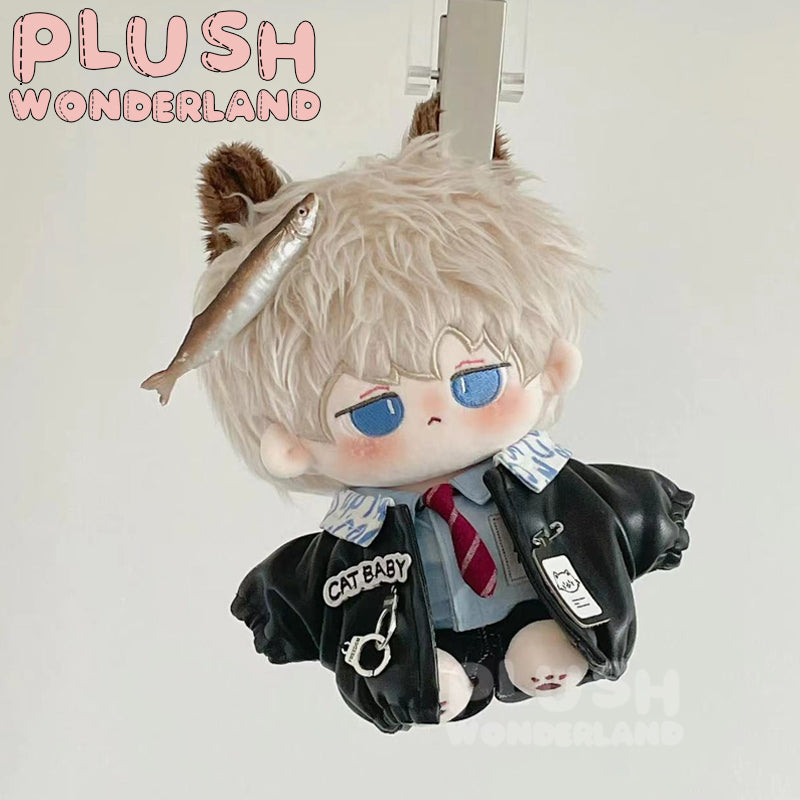 【In Stock】PLUSH WONDERLAND Police Leather Jacket Plushies Cotton Doll Clothes 20CM