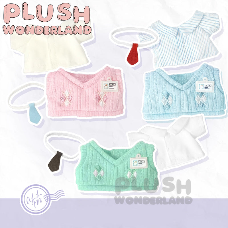 【Auf Lager】Plüsch-Wunderland-Schuluniform, weicher Stil, 10 cm Puppenkleidung