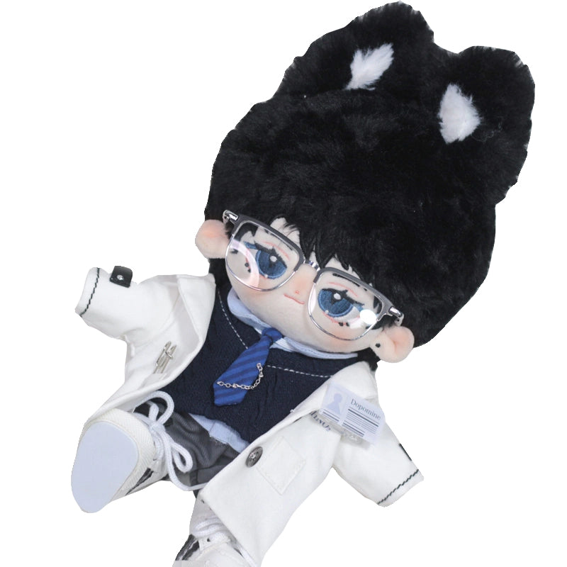 【IN STOCK】PLUSH WONDERLAND Pure White Scientific Uniform Plushies Cotton Doll Clothes 20 CM