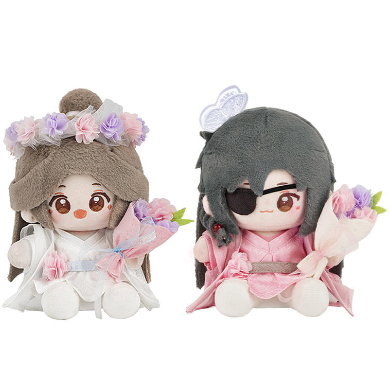 【PRESALE】PLUSH WONDERLAND Heaven Official's's Blessing Hua Cheng/Xie Lian Plush Cotton 15CM Sitting Posable Doll Qbaby Splendid Flower Series