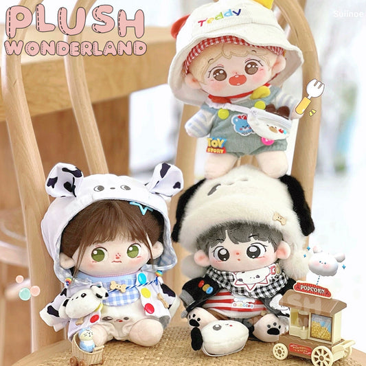 【IN STOCK】PLUSH WONDERLAND Bear Amusement Park Milk Cool Woof Bambi 15CM/20CM Cotton Doll Clothes