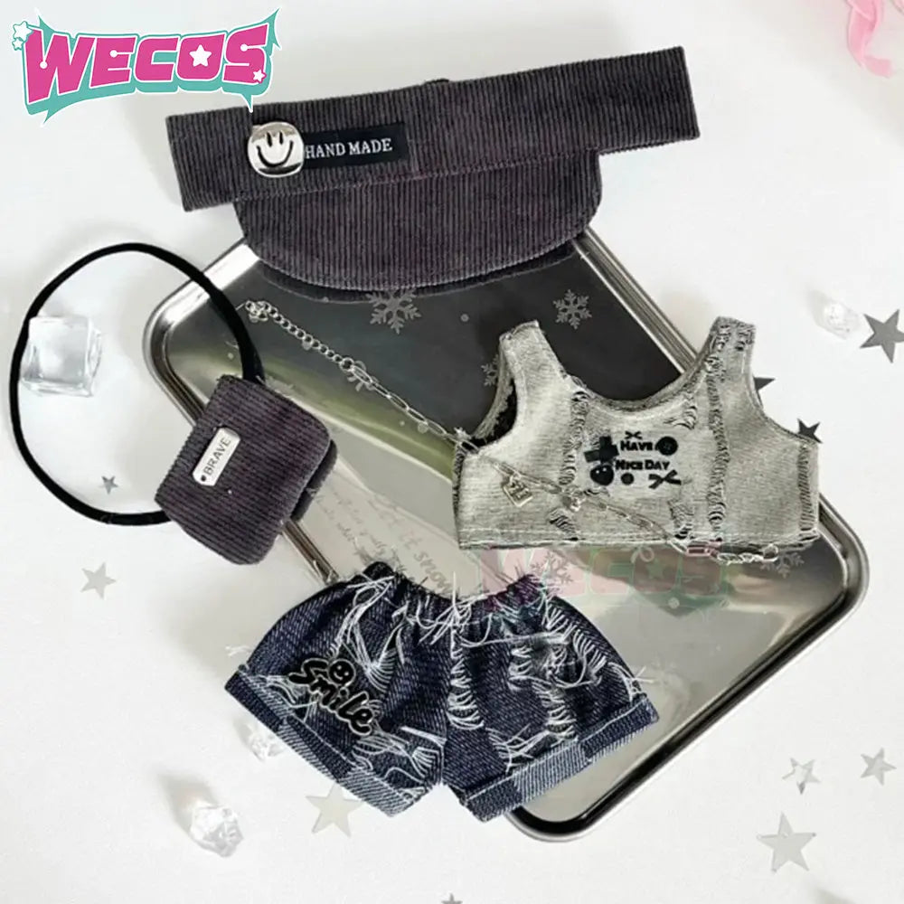 [20CM Doll Clothes] Summer Tank Top Denim Set
