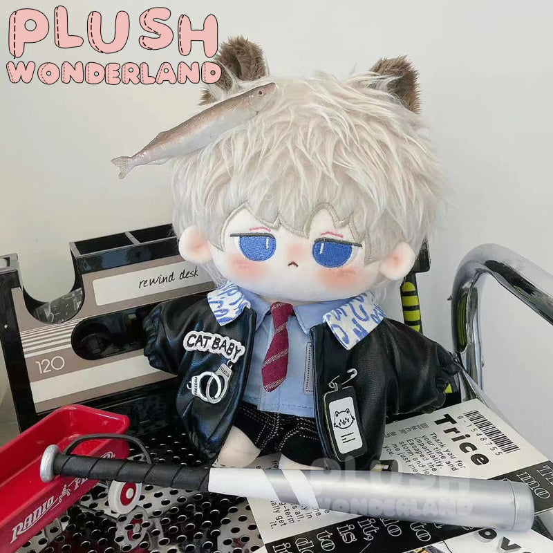 【In Stock】PLUSH WONDERLAND Police Leather Jacket Plushies Cotton Doll Clothes 20CM