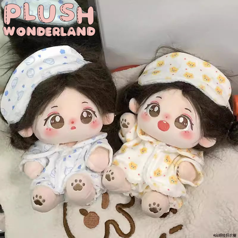 【In Stock】PLUSH WONDERLAND 20cm Plushies Cotton Doll Pajamas/ Sleepwear Clothes Eye mask FANMADE
