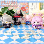 【Auf Lager】Plüsch-Wunderland-Baumwollspiel, 12 cm große sitzende Plüschpuppe, Anhänger, Fanartikel