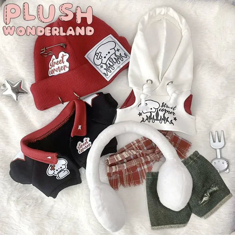 【IN STOCK】PLUSH WONDERLAND Vintage Cool Dog Hoodie 20CM Doll Clothes - plushwonderland