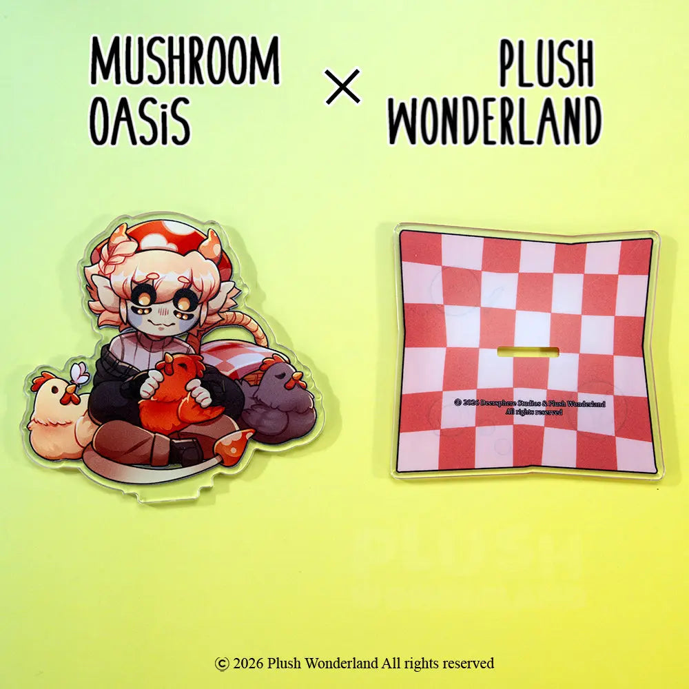 【In Stock】【Authorized】PLUSH WONDERLAND Mushroom Oasis Mychael 8CM Picnic and Flower Acrylic Standees