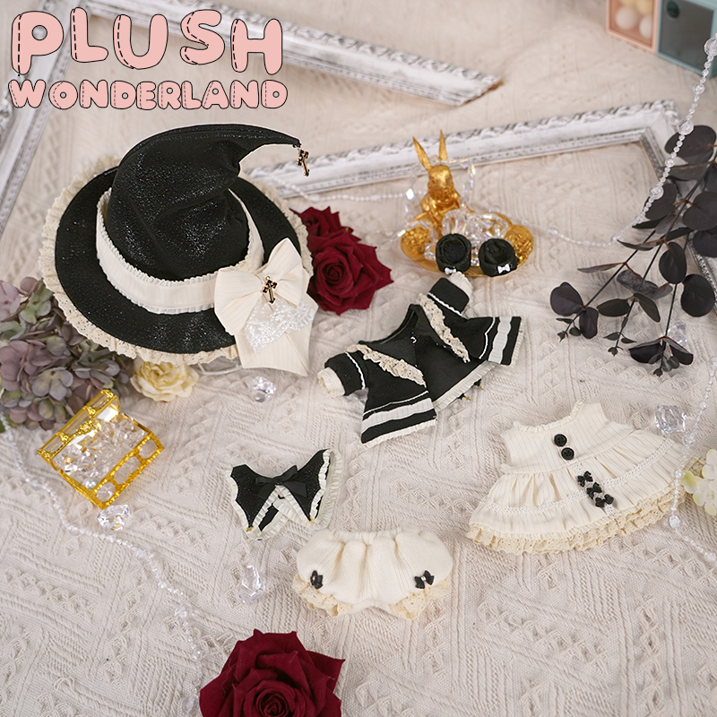 【INSTOCK】PLUSH WONDERLAND Tiramisu Witch Black White Cotton Doll Plush Clothes 20 CM
