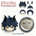【Plush Design】PLUSH WONDERLAND Mages Dark Blue Hair With Horns Plush badge   【Plush Design】PLUSH WONDERLAND Mages Dark Blue Hair With Horns Plush badge