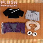 【Letzte Charge】【Nur noch wenige Exemplare auf Lager】Plüschtier „Wunderland“: Kleiner lila Fuchs aus Baumwolle, 20 cm, handgefertigt