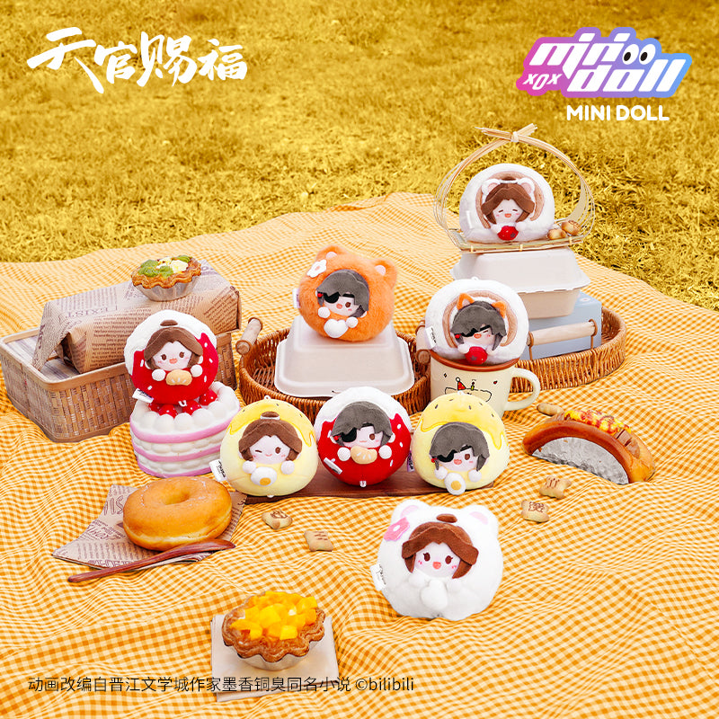 【In Stock】PLUSH WONDERLAND Heaven Official's's Blessing Hua Cheng/Xie Lian Plush Cotton 8CM Doll Chinese Food Series XieLian TGCF Stretchable Plush Pendant