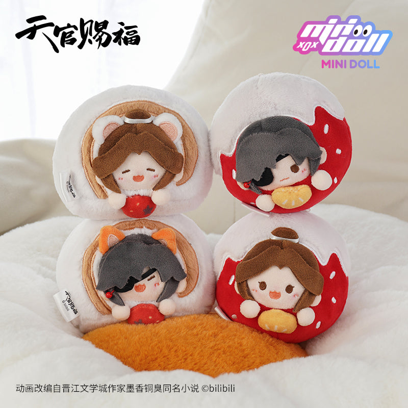 【In Stock】PLUSH WONDERLAND Heaven Official's's Blessing Hua Cheng/Xie Lian Plush Cotton 8CM Doll Chinese Food Series XieLian TGCF Stretchable Plush Pendant