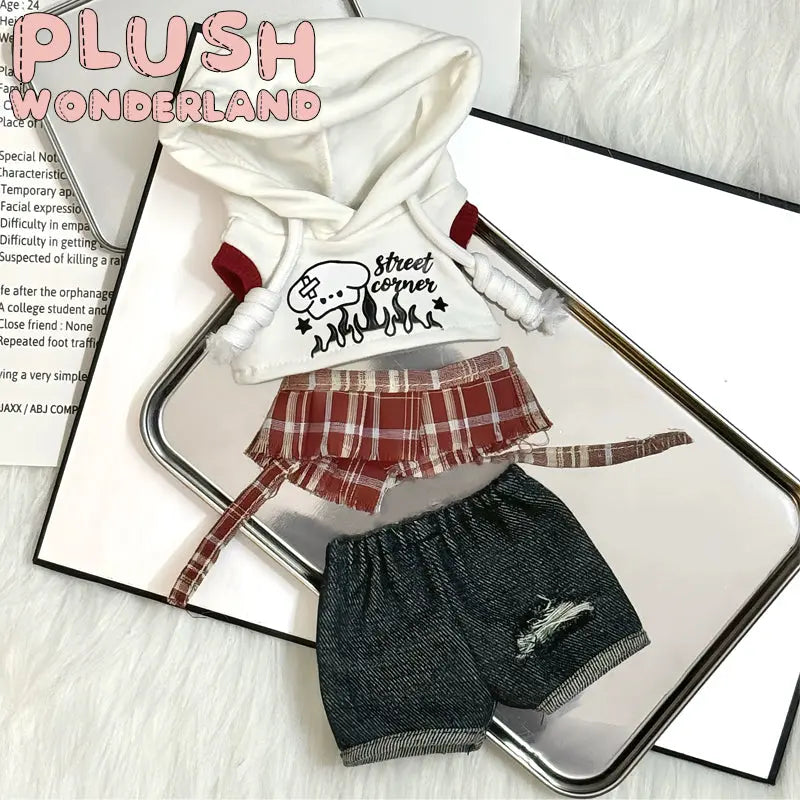 【IN STOCK】PLUSH WONDERLAND Vintage Cool Dog Hoodie 20CM Doll Clothes - plushwonderland