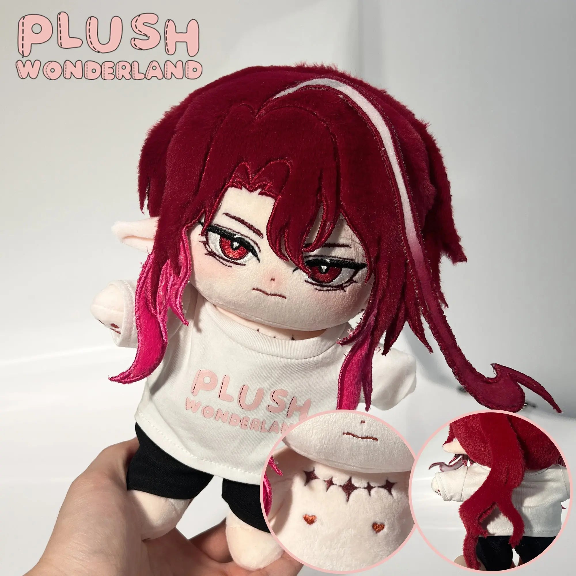 【Diseño de Peluche】PLUSH WONDERLAND Hombre Carmesí Muñeco de Algodón 20CM HECHO POR FANS
