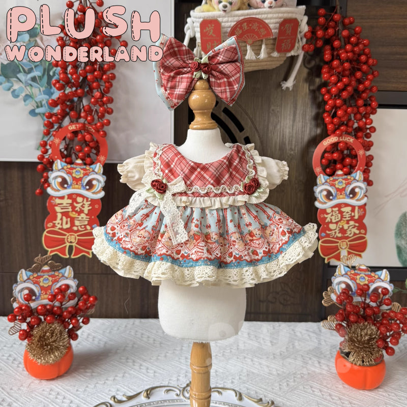 【SOFORT VERFÜGBAR】PLUSH WONDERLAND Bär Rotes Prinzessinnenkleid 20CM Puppenkleidung