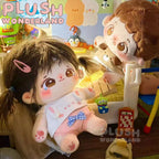 【Auf Lager】Plüsch-Wunderland-Puppenkleidung für die cremefarbene Hase Kiri (15 cm/20 cm) aus Baumwolle