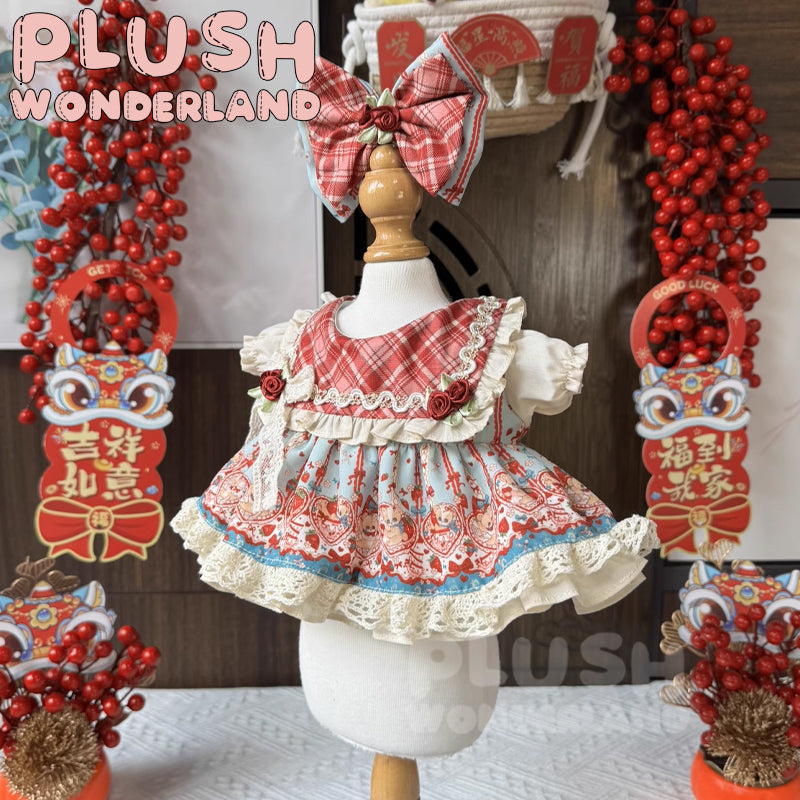【SOFORT VERFÜGBAR】PLUSH WONDERLAND Bär Rotes Prinzessinnenkleid 20CM Puppenkleidung