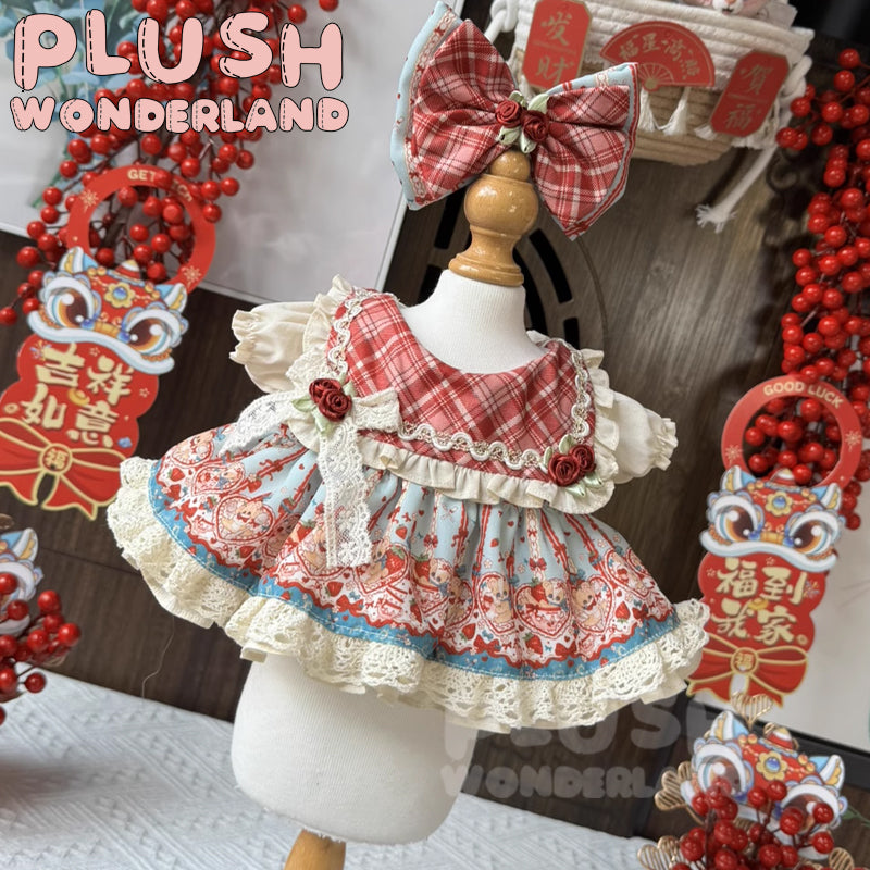【SOFORT VERFÜGBAR】PLUSH WONDERLAND Bär Rotes Prinzessinnenkleid 20CM Puppenkleidung