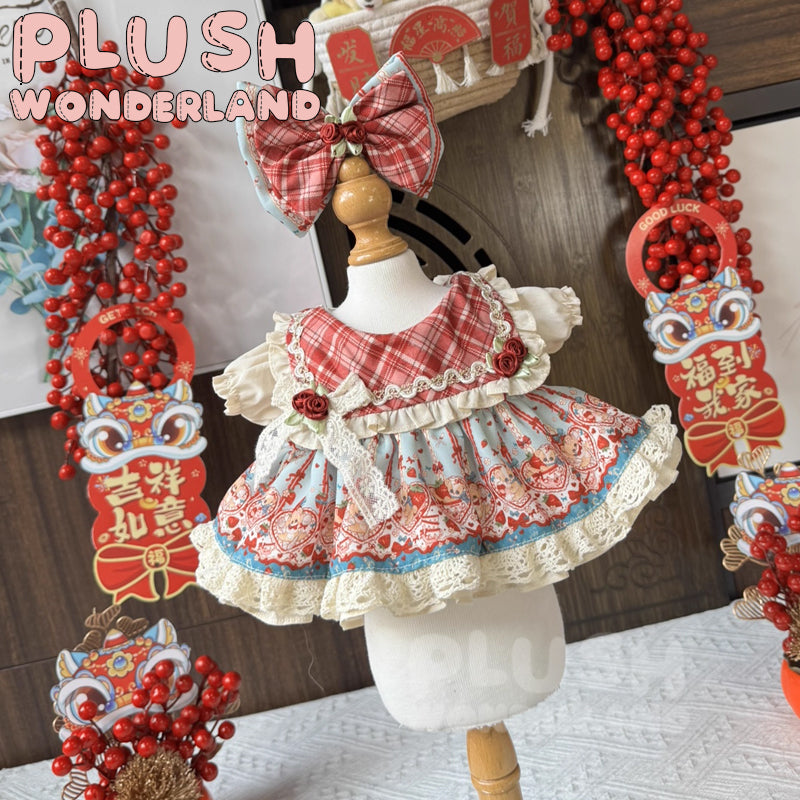 【SOFORT VERFÜGBAR】PLUSH WONDERLAND Bär Rotes Prinzessinnenkleid 20CM Puppenkleidung