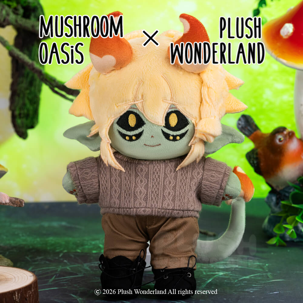 【VORVERKAUF】【Autorisierter Händler】PLUSH WONDERLAND Mushroom Oasis Mychael 20CM Plüschtier aus Baumwolle