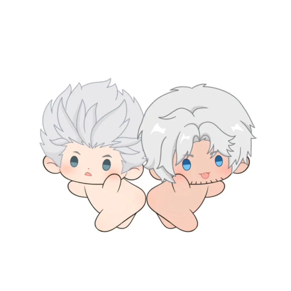 【Diseño de Peluche】PLUSH WONDERLAND Gemelos Pelo Blanco Magnéticos Colgante de Peluche 10CM