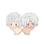 【Diseño de Peluche】PLUSH WONDERLAND Gemelos Pelo Blanco Magnéticos Colgante de Peluche 10CM