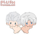 【Diseño de Peluche】PLUSH WONDERLAND Gemelos Pelo Blanco Magnéticos Colgante de Peluche 10CM