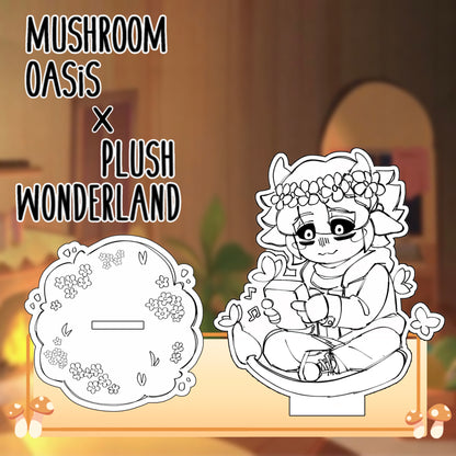 【PRESALE】【Authorized】PLUSH WONDERLAND Mushroom Oasis Mychael 8CM Picnic and Flower Acrylic Standees