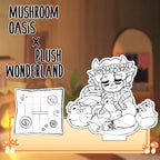 【VORVERKAUF】【Autorisierter Händler】PLUSH WONDERLAND Pilz-Oase Mychael 8 cm Picknick- und Blumen-Acryl-Aufsteller