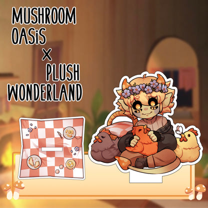 【PRESALE】【Authorized】PLUSH WONDERLAND Mushroom Oasis Mychael 8CM Picnic and Flower Acrylic Standees