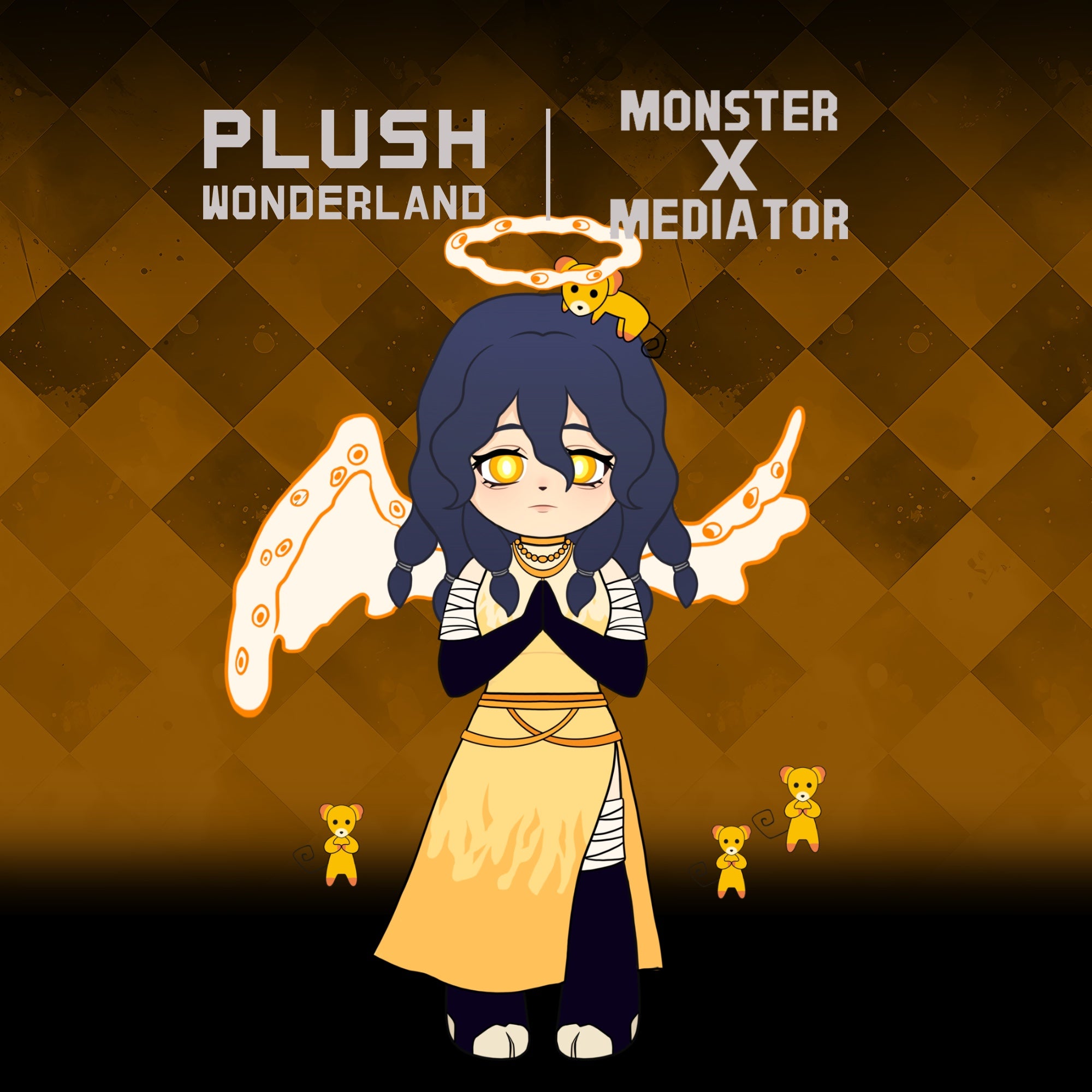 【VORVERKAUF】【Autorisierter Händler】PLUSH WONDERLAND Monster X Mediator Angel Plüschtier aus Baumwolle