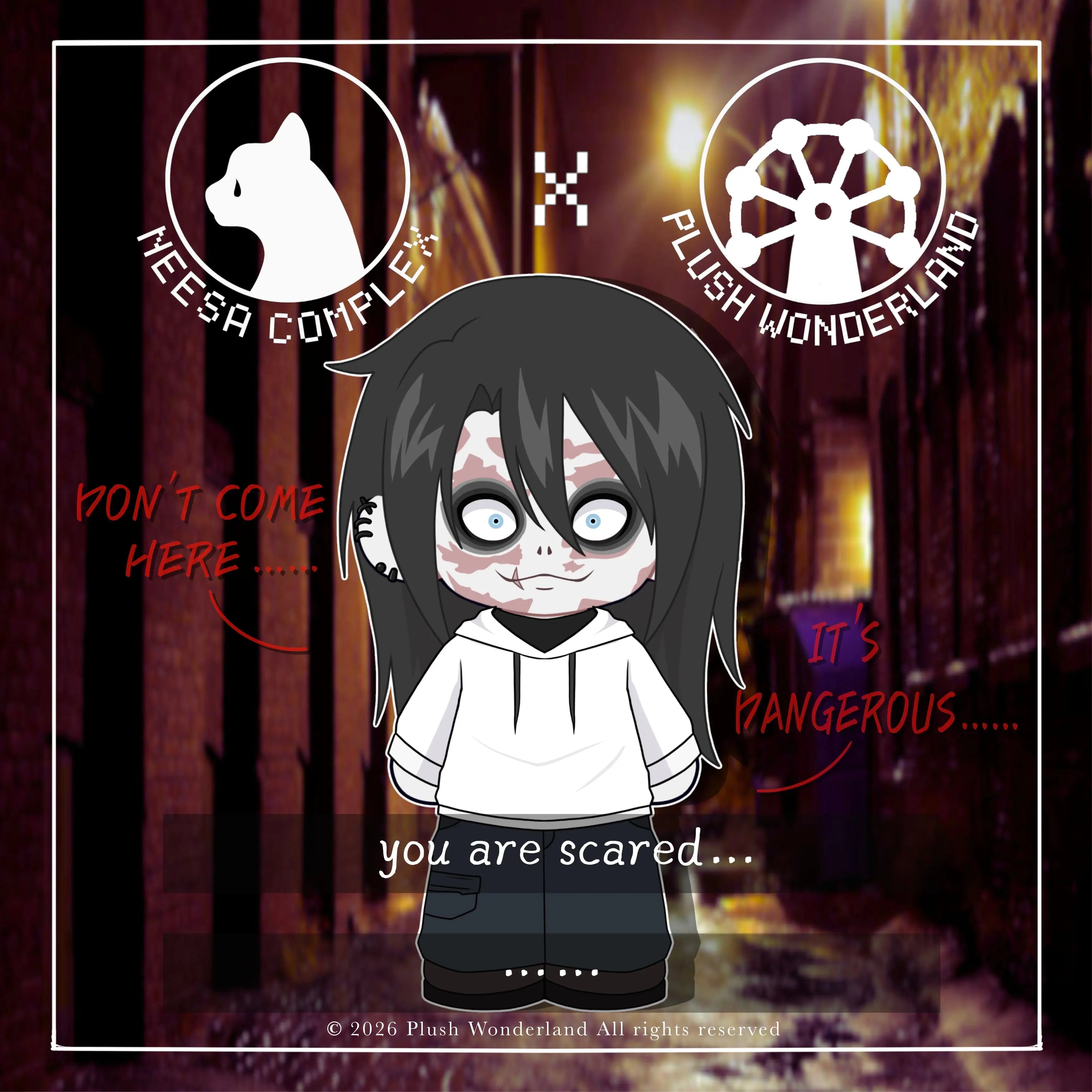 【PRESALE】【Authorized】PLUSH WONDERLAND Fear Me [Jeff the Killer's Dating Sim] Jeff 20CM Plushie Cotton Doll