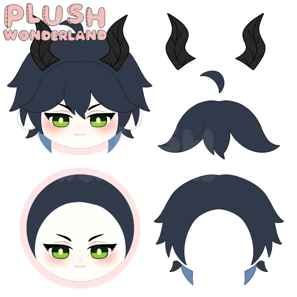 【Plush Design】PLUSH WONDERLAND Mages Dark Blue Hair With Horns Plush badge   【Plush Design】PLUSH WONDERLAND Mages Dark Blue Hair With Horns Plush badge