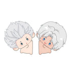 【Plush Design】PLUSH WONDERLAND White Hair Twins Magnetic 10CM Plush Pendant   【Plush Design】PLUSH WONDERLAND White Hair Twins Magnetic 10CM Plush Pendant
