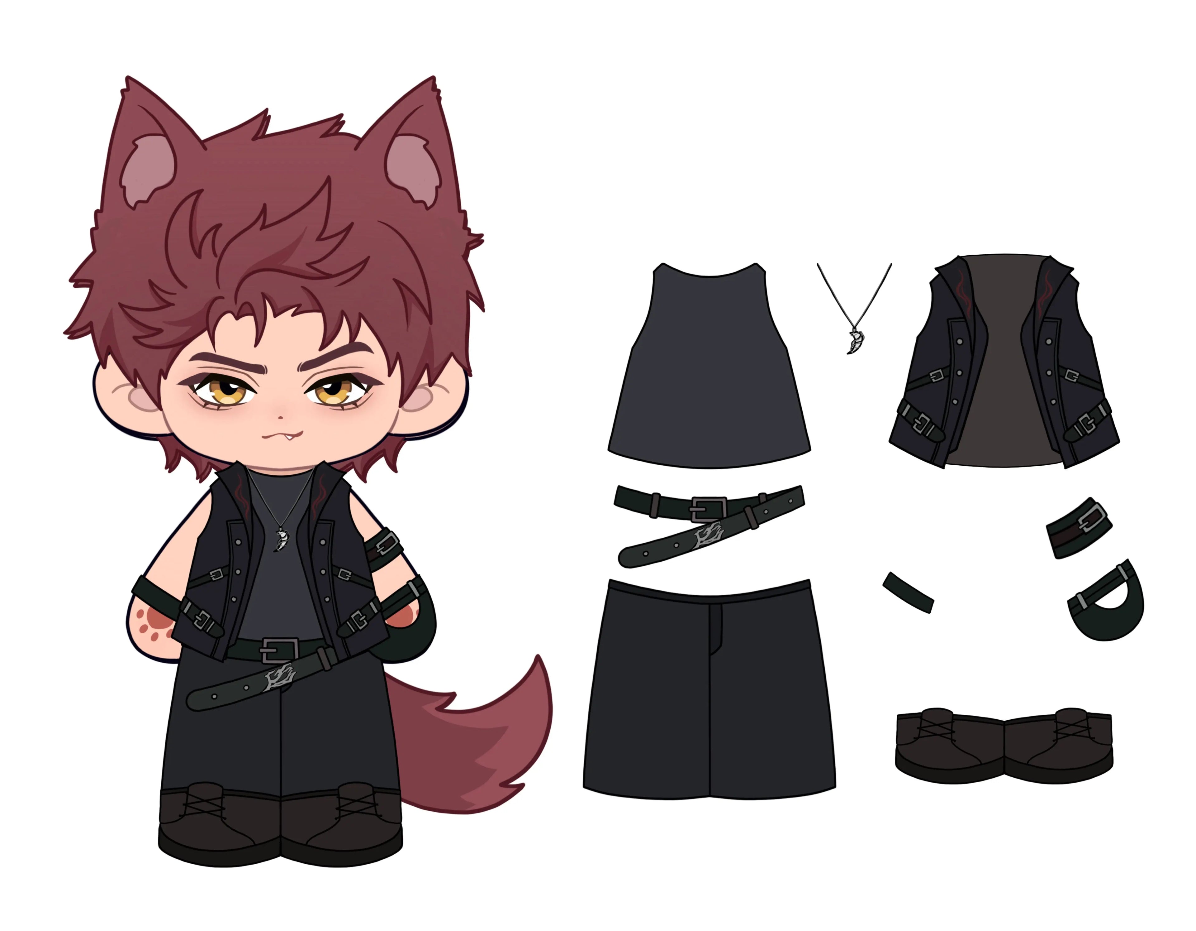 【PRESALE】PLUSH WONDERLAND Red Wolf 20 CM Doll FANMADE   【PRESALE】PLUSH WONDERLAND Red Wolf 20 CM Doll FANMADE