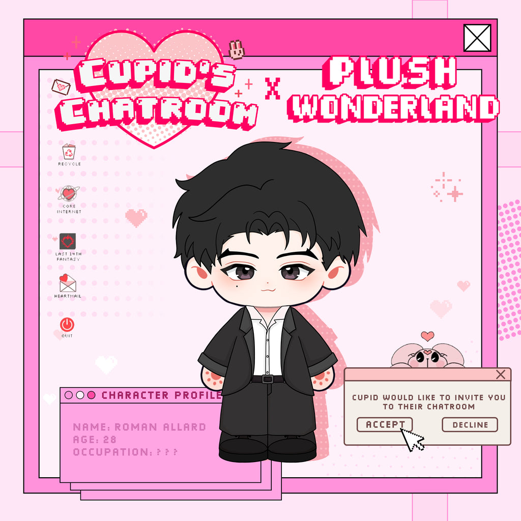 【Umfrage fehlgeschlagen】【Autorisiert】PLUSH WONDERLAND Cupid's Chatroom Roman Allard 20CM Plüschtier aus Baumwolle