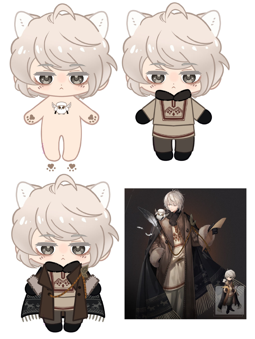 【Umfrage gescheitert】Plüschtier „Winterpoet“ aus dem Wunderland, 20 cm, aus Baumwolle, hergestellt von Fans