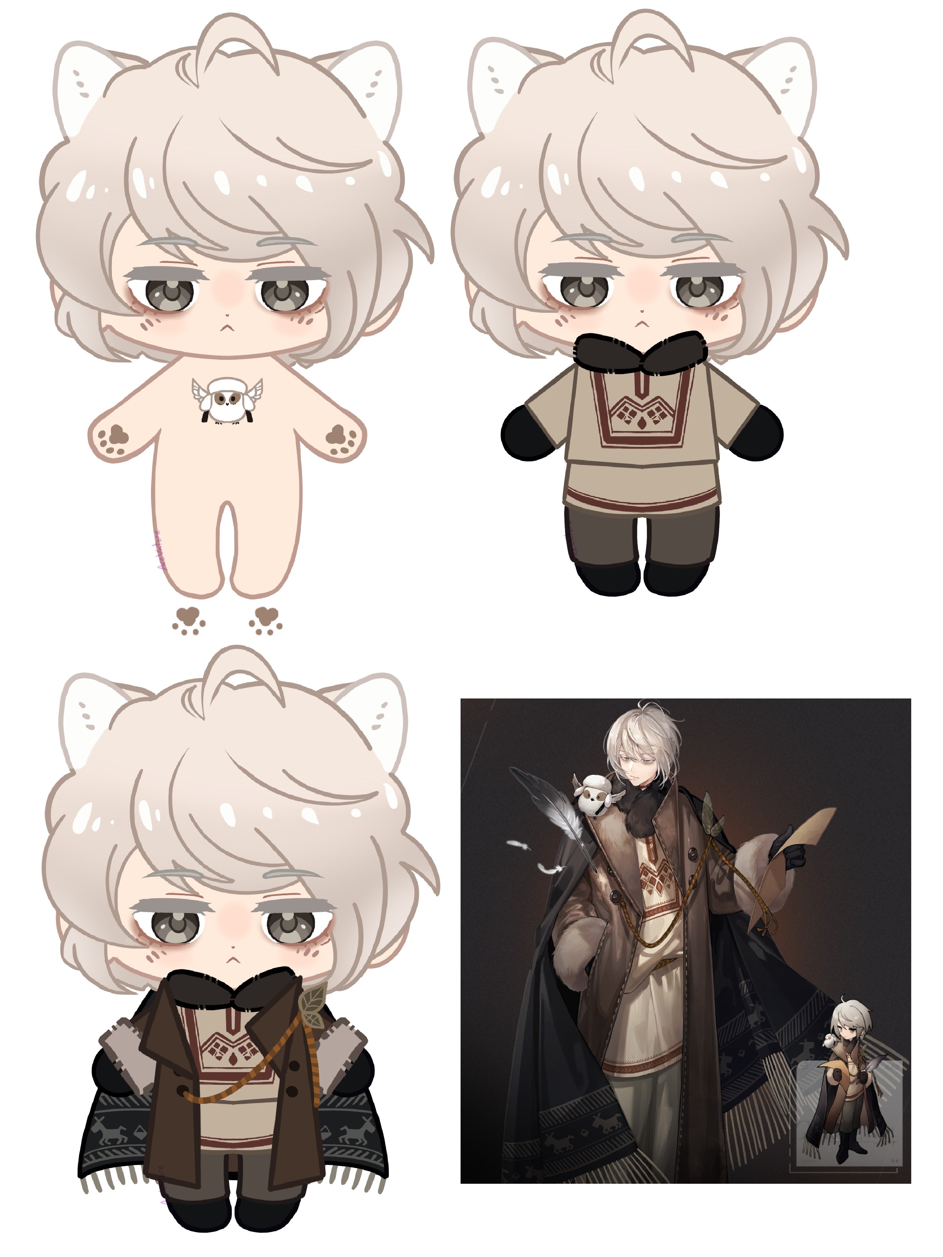 【Umfrage gescheitert】Plüschtier „Winterpoet“ aus dem Wunderland, 20 cm, aus Baumwolle, hergestellt von Fans