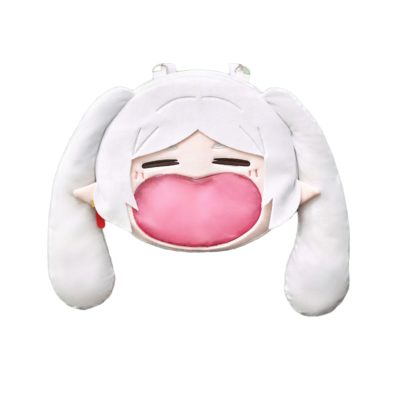 【INSTOCK】PLUSH WONDERLAND White Long Hair Girl Crossbody Bag Itabag FANMADE