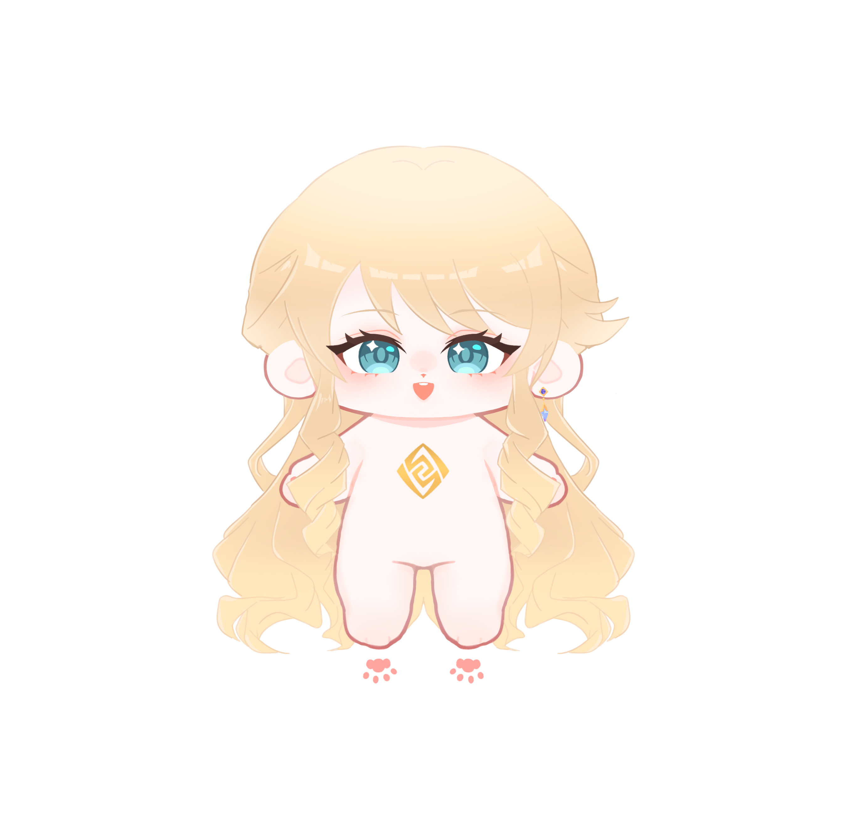 【Umfrage gescheitert】Plüschtier „Wunderland“ – Seraphic Plüschtier aus Baumwolle, 20 cm, Fanarbeit