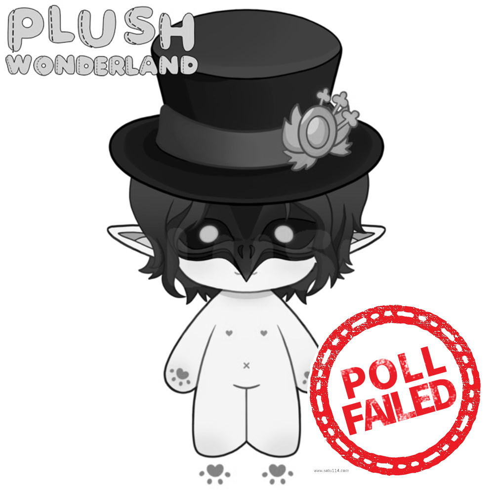 【UMFRAGE GESCHEITERT】Plüschtier „Wunderland“ mit Krähenmaske, Baumwollpuppe, 20 cm, Fan-Herstellung