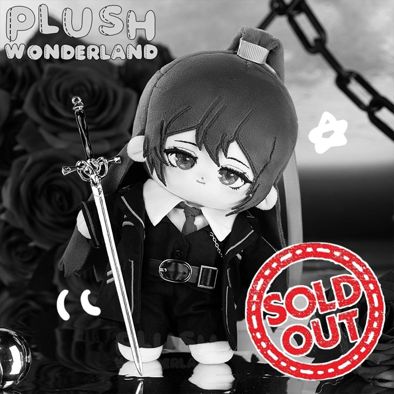 【Ausverkauft】Plüschtier aus dem Wunderland mit hohem lila Pferdeschwanz, 20 cm, aus Baumwolle, handgefertigt