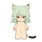 【Plushie Design】 Scruffy Green‑Haired Cat‑Girl 20CM Cotton Doll FANMADE